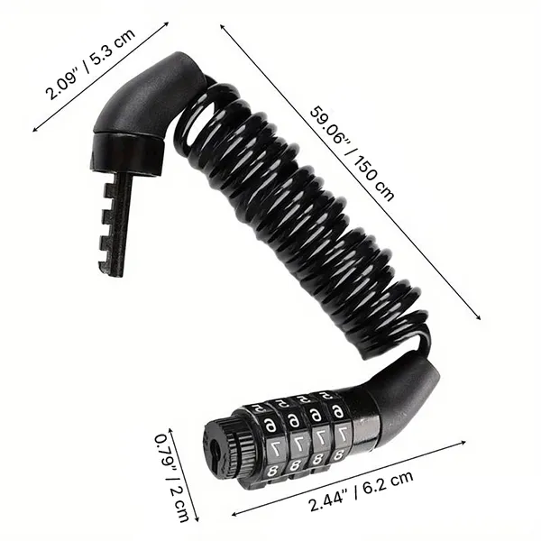 4-Stelliges Fahrrad-Kombinationskabelschloss – Bild 6