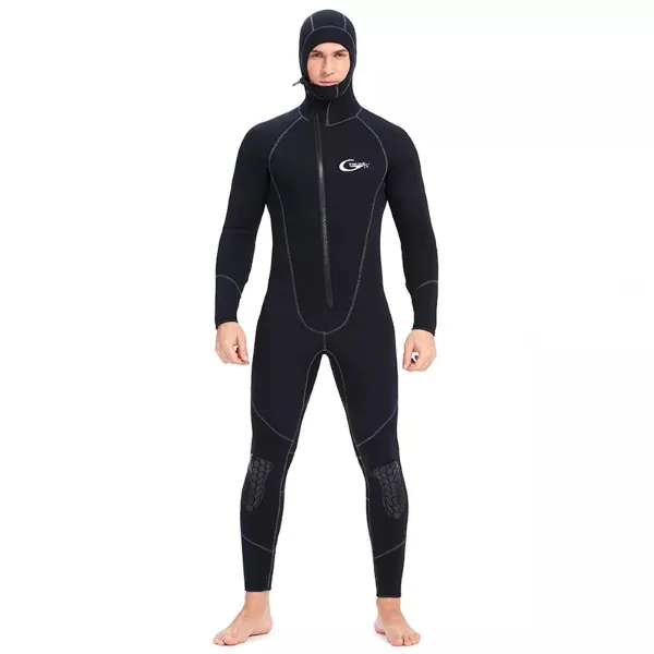 Neoprenanzug für Männer mit Kapuze und Frontreißverschluss – Bild 4