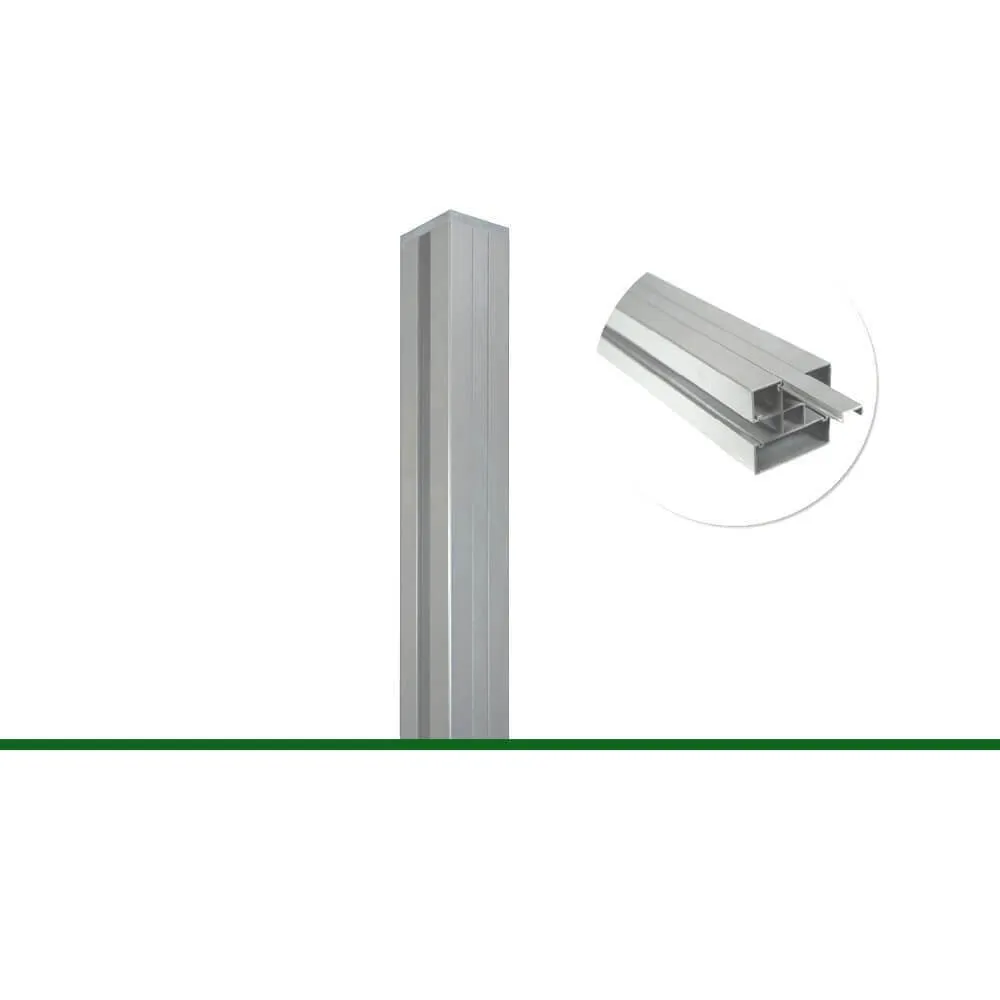 Alu-Pfosten-Set Nordstrand, für Holz & WPC – Bild 2