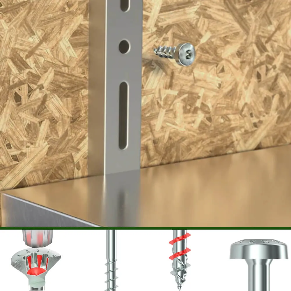 AS-PRO Pan Head-Schrauben Stahl verzinkt, ohne Bohrspitze – Bild 2