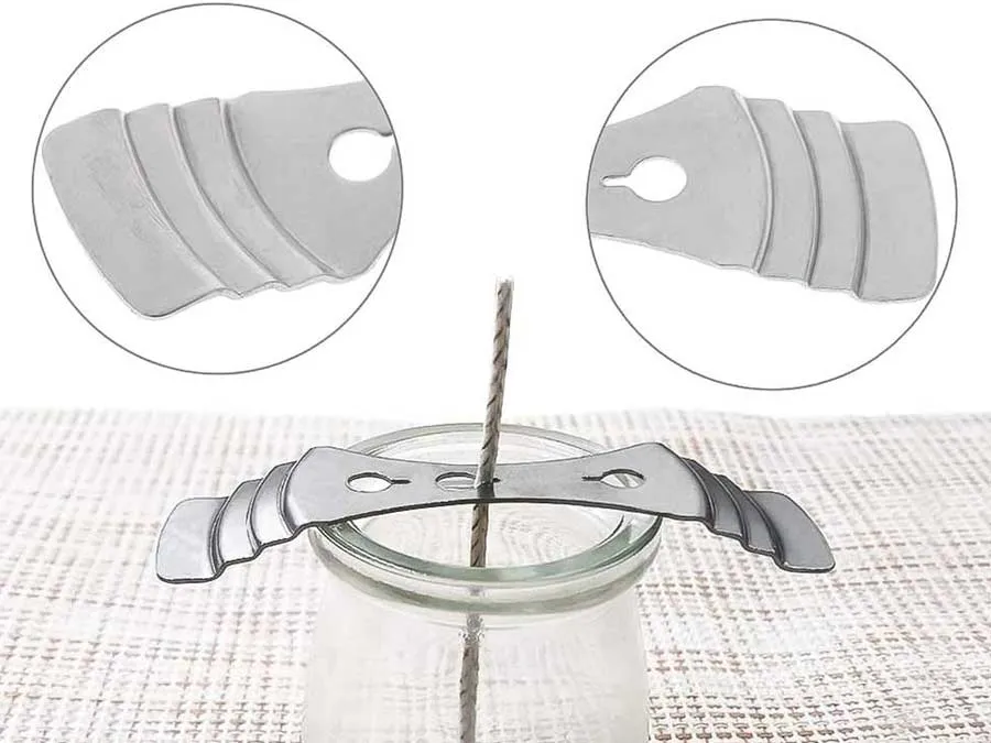 Dochthalter aus Metall, Zentrierwerkzeug für die Kerzenherstellung – Bild 3