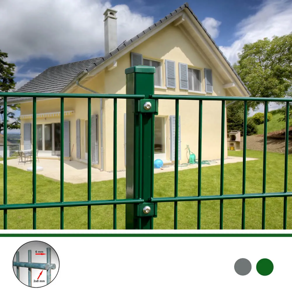 Doppelstabmattenzaun schwer, 8/6/8 – Bild 2