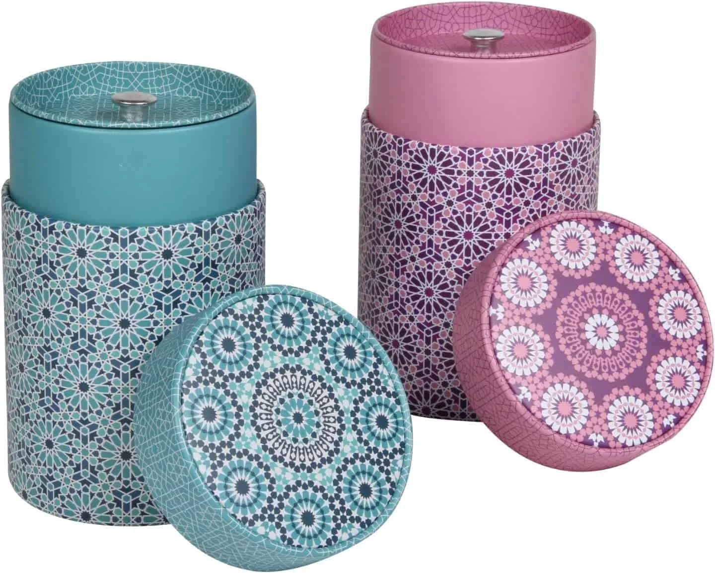 Eigenart Teedosen Andalusia 2er Set, 75 x 117mm, blau-lila Töne, für 150g