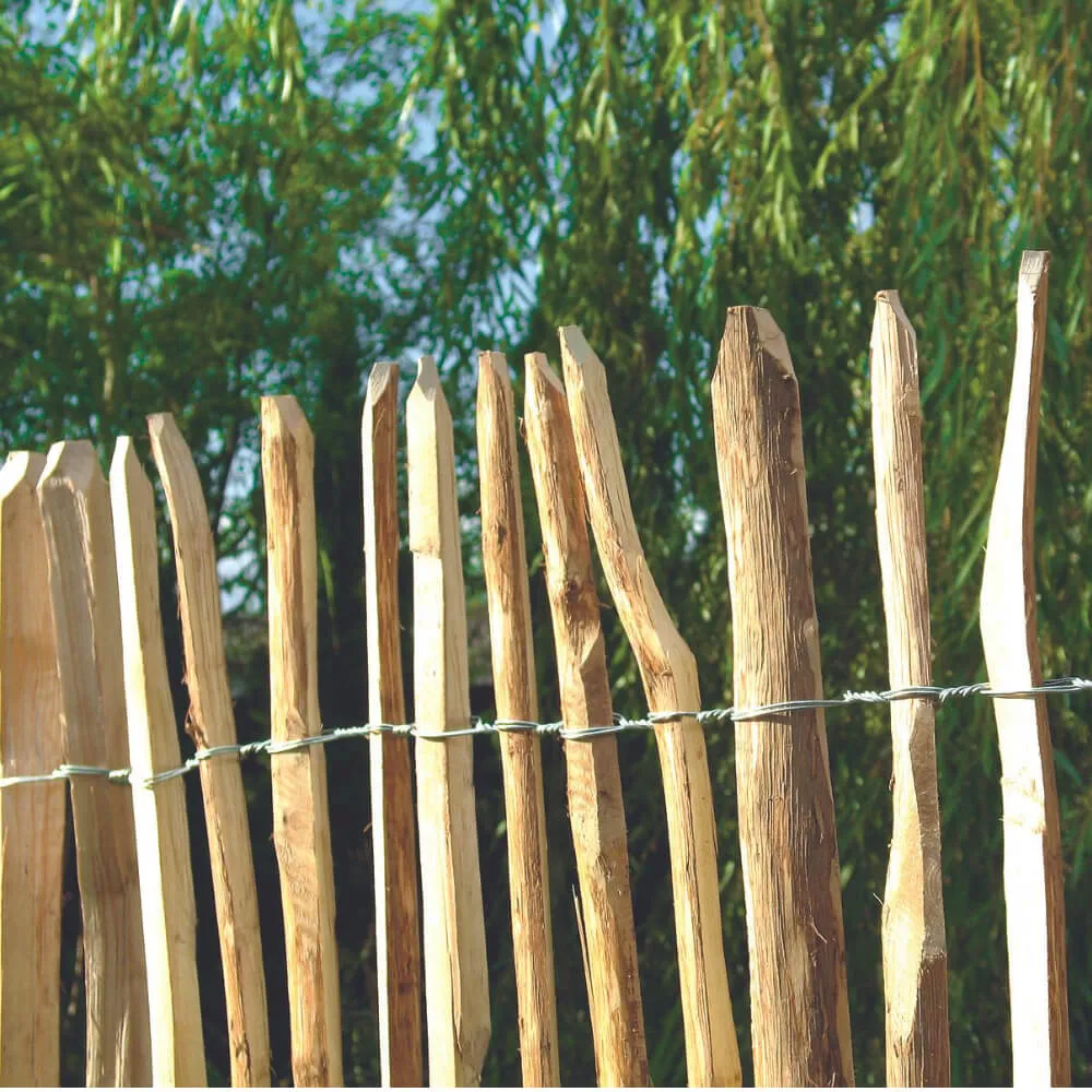 Haselnuss-Rollzaun, 3-4 cm Staketenabstand – Bild 4