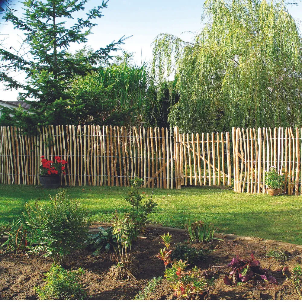 Haselnuss-Rollzaun, 3-4 cm Staketenabstand – Bild 2