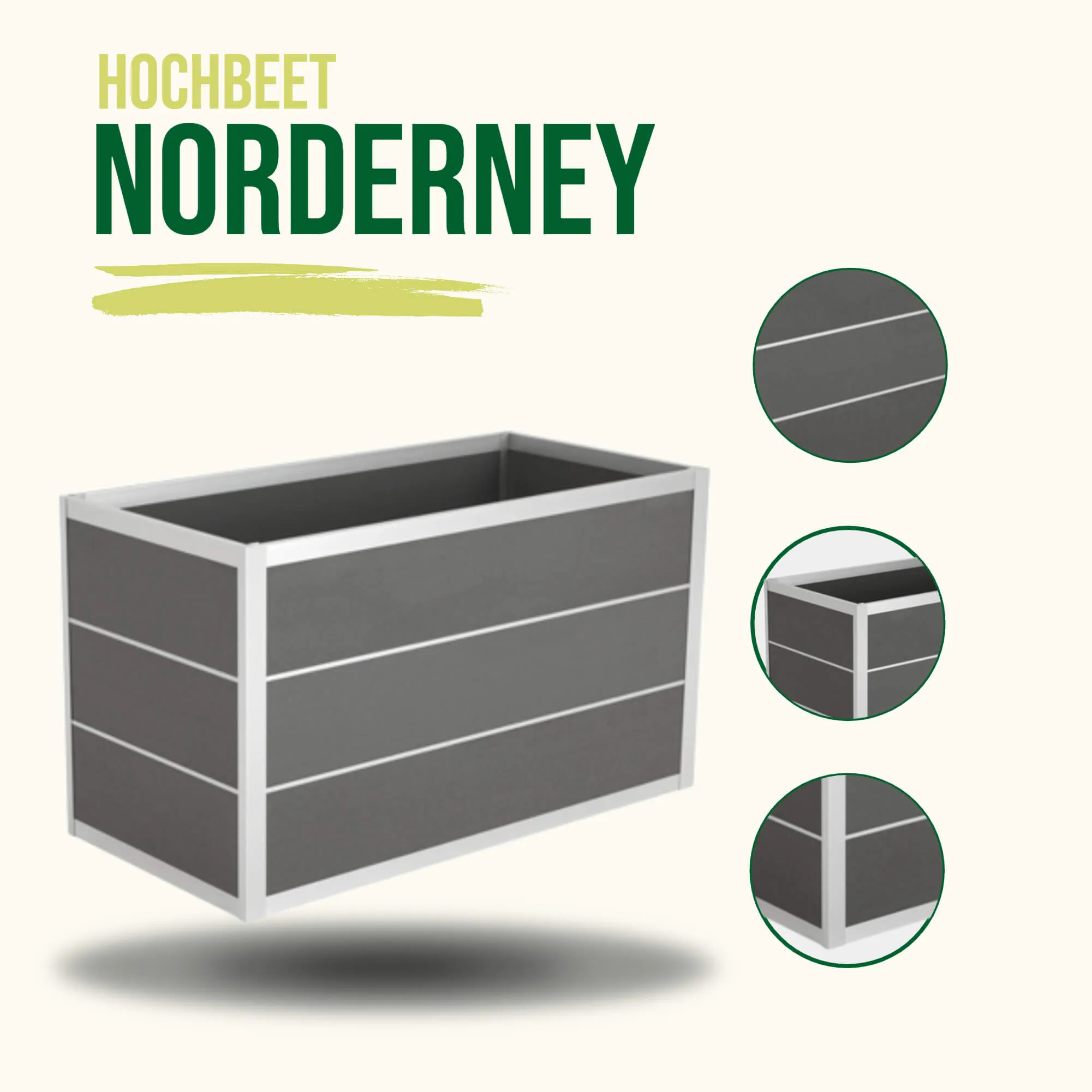 Hochbeet Norderney, WPC – Bild 2