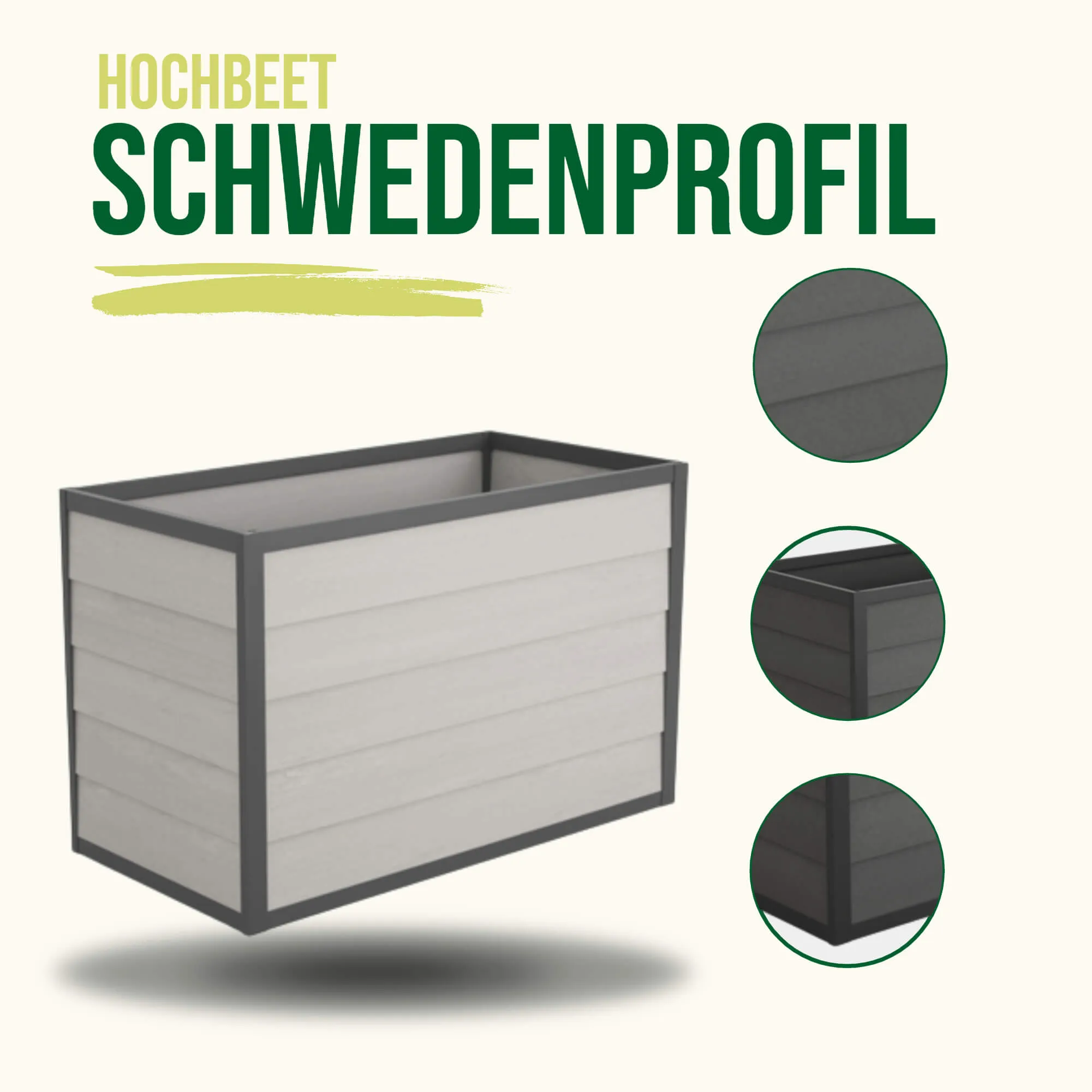 Hochbeet Schwedenprofil, WPC & BPC – Bild 2