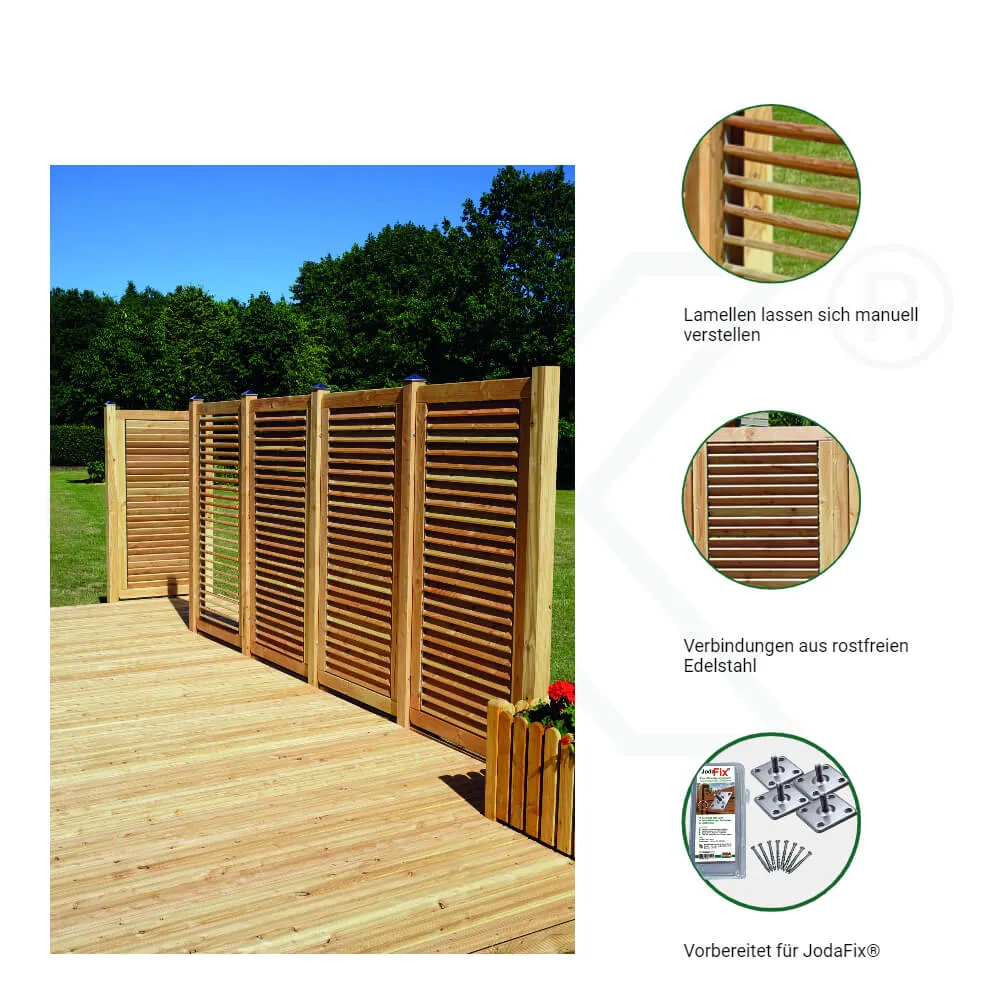 Jalousiezaun Limone, europäische Lärche – Bild 3