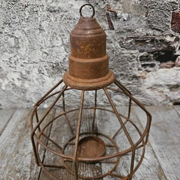 Kerzenhalter Lara von Wiladu 18 x 24cm Shabby Rustikal Rost Edelrost aus Eisen Teelichthalter Kerzen – Bild 3