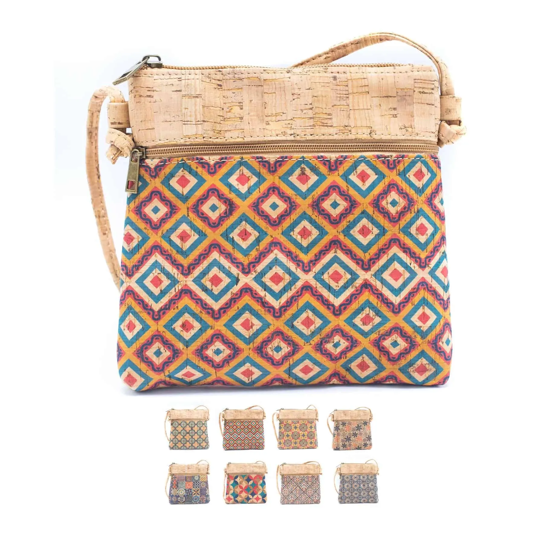 Kork Handtasche Melissa Crossbody 14,5 x 22 x 1 cm vegan und nachhaltig Wiladu