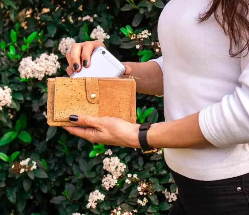 Kork Portemonnaie Geldbörse Serie Verano 17 x 9 x 1 cm Geldbörse Brieftasche für Damen – Bild 2