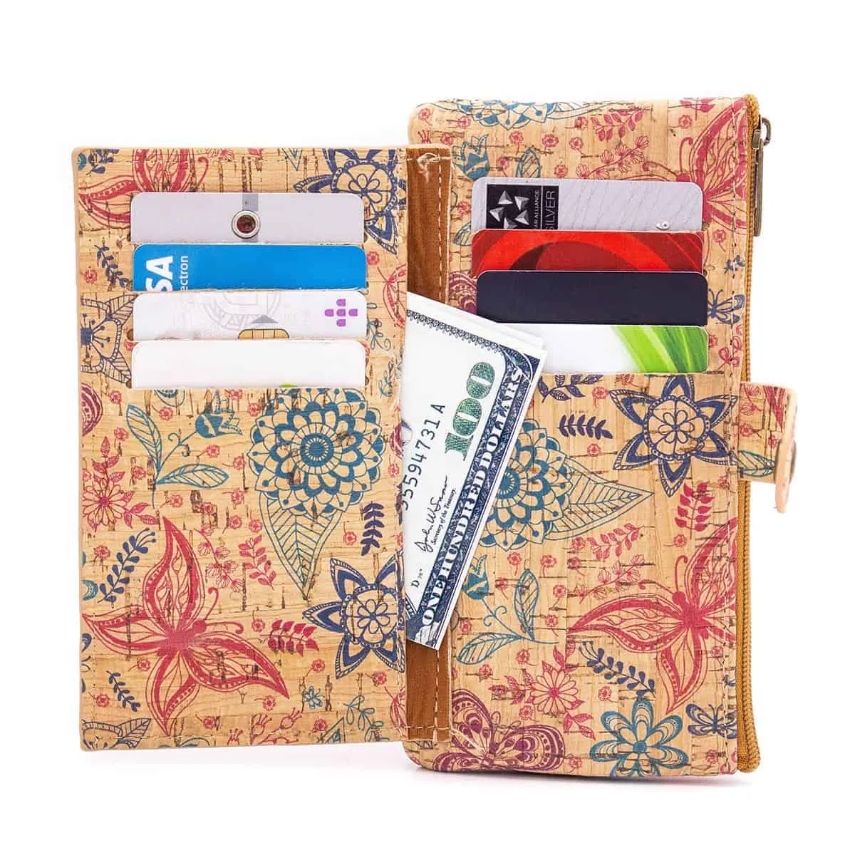 Kork Portemonnaie Geldbörse Serie Verano 17 x 9 x 1 cm Geldbörse Brieftasche für Damen – Bild 4