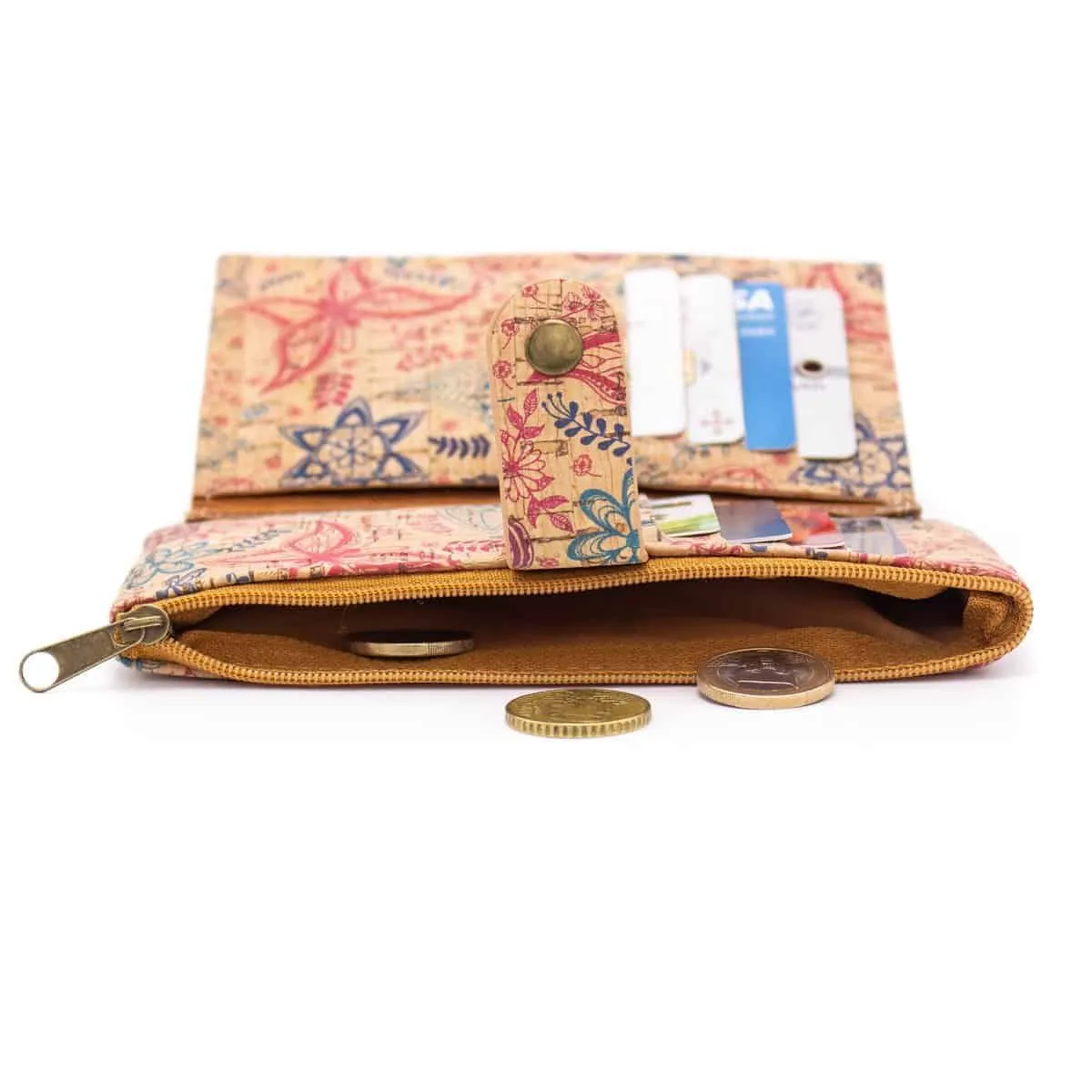 Kork Portemonnaie Geldbörse Serie Verano 17 x 9 x 1 cm Geldbörse Brieftasche für Damen – Bild 3