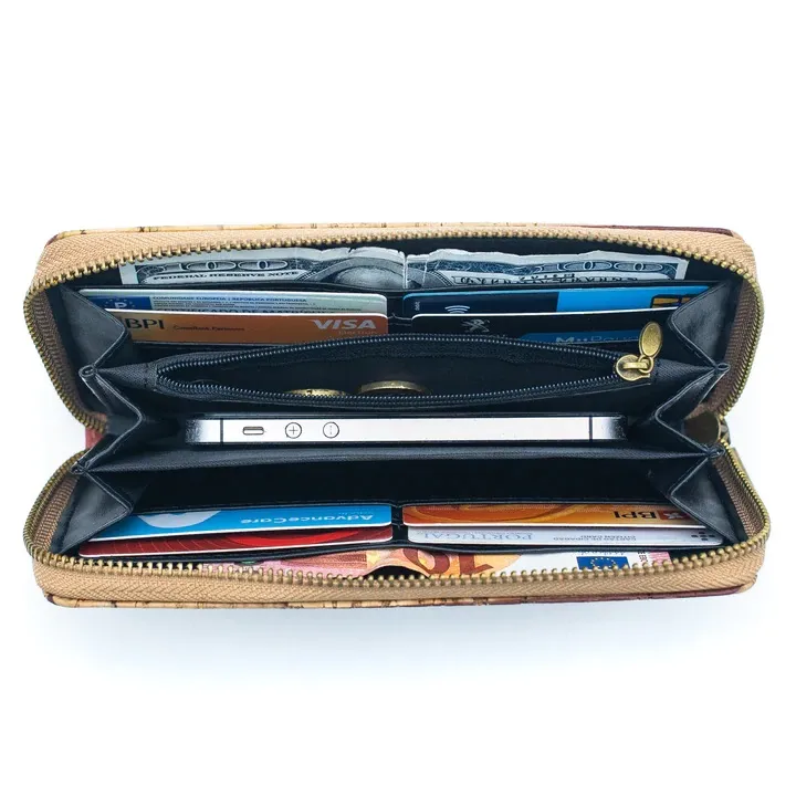 Kork Portemonnaie Havanna 19 x 10 x 2,5 cm vegan und nachhaltig Damen Geldbörse Geldtasche Wiladu – Bild 2