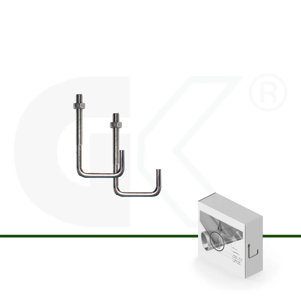L-Haken M6 mit Mutter, für Profil 70/18 und 76/18