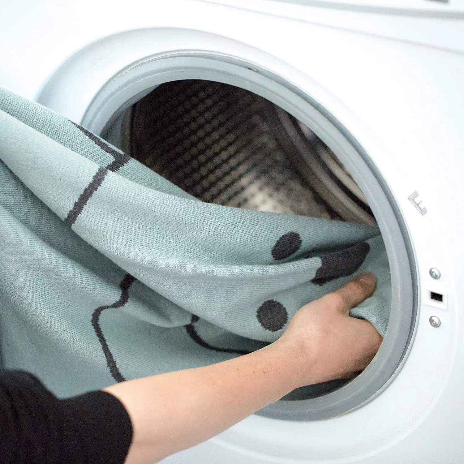 LÄSSIG Babydecke Krabbeldecke Strickdecke Spieldecke Schmusedecke Kuscheldecke GOTS zertifiziert 75 x 100 – Bild 4