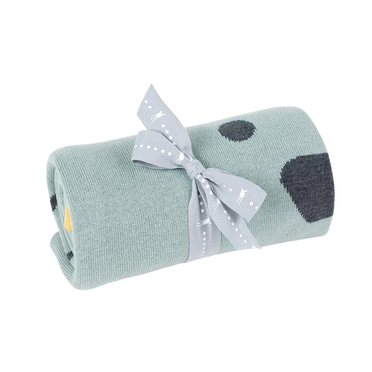 LÄSSIG Babydecke Krabbeldecke Strickdecke Spieldecke Schmusedecke Kuscheldecke GOTS zertifiziert 75 x 100 – Bild 3