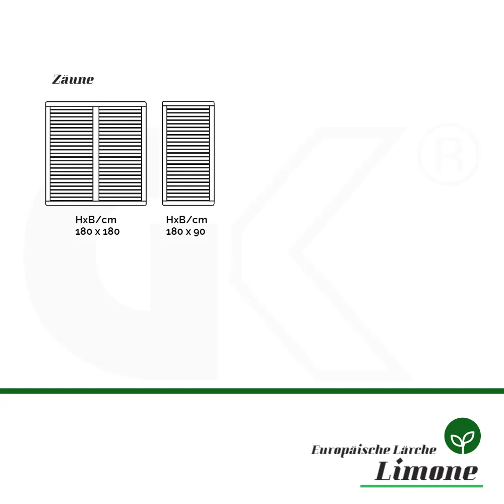 Jalousiezaun Limone, europäische Lärche – Bild 2