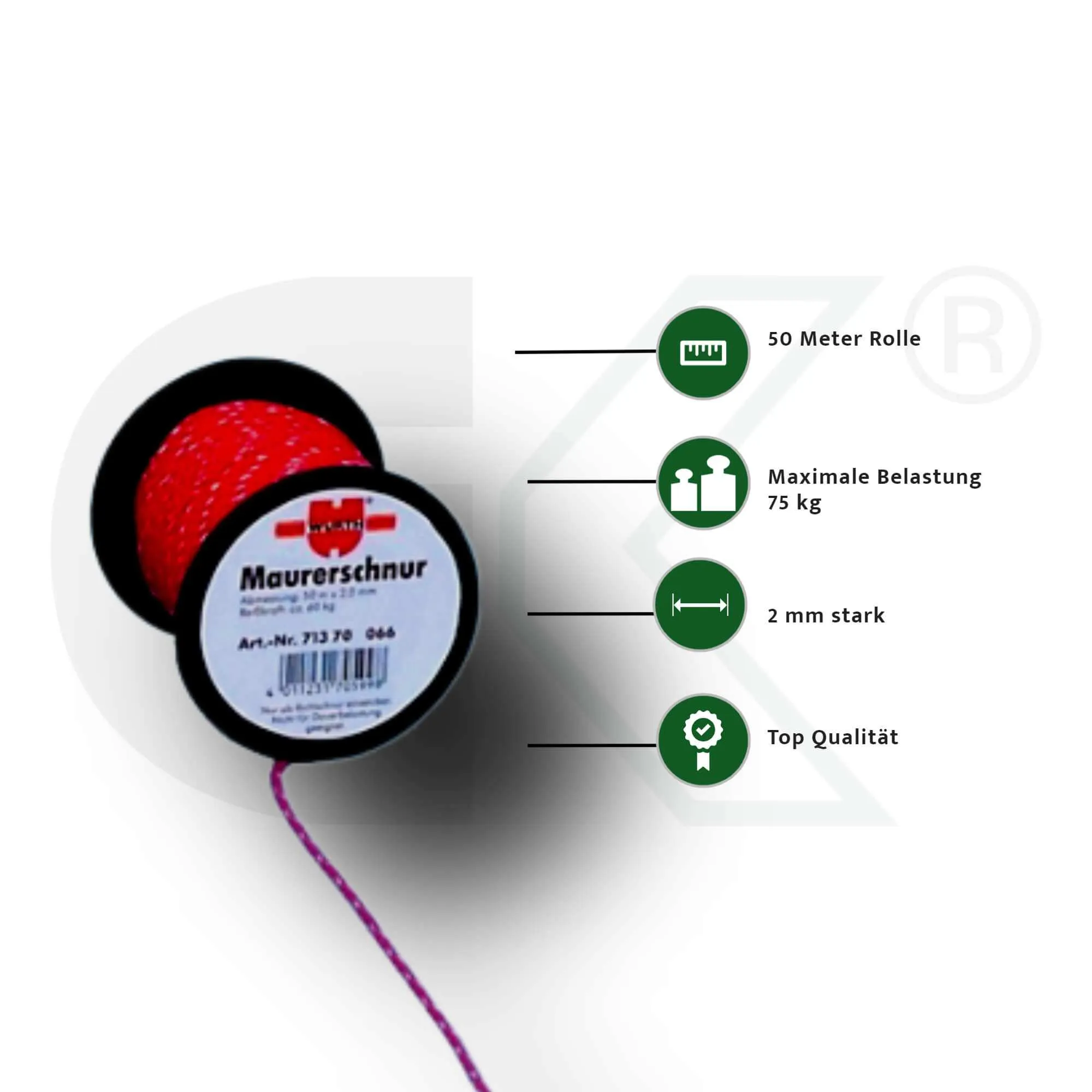 Maurerschnur, 50 Meter – UV-stabil – Bild 2