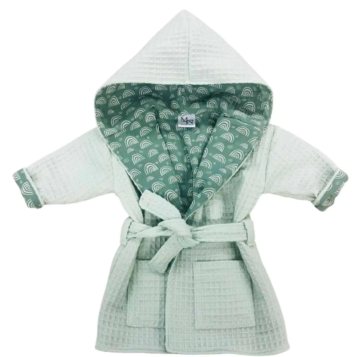 Bademantel Kinder Wiladu Waffelstoff für Babys und Kinder 68 – 92 hydrophile Baumwolle mit OEKO-TEX®