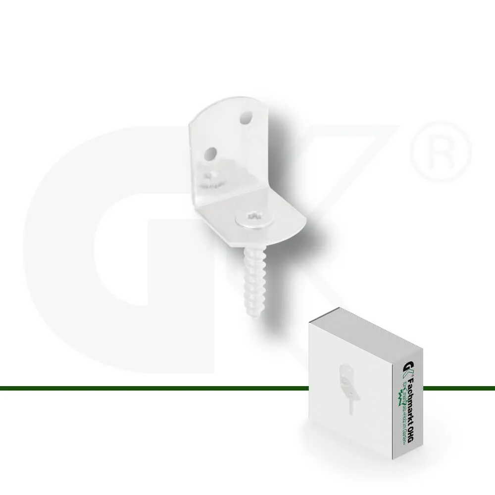 Montage-L-Beschlag weiß beschichtet, Standard