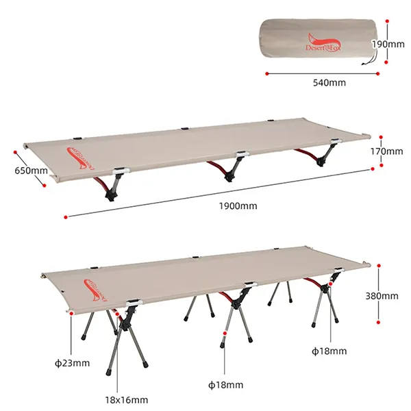 Faltbares Campingbett für den Außenbereich Schlafbett – Bild 6