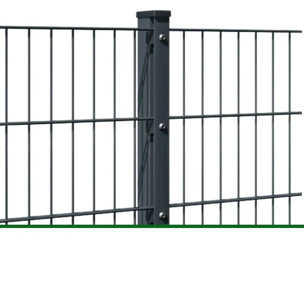 Zaunpfosten mit Schiene, für Doppelstabmatten – Bild 2