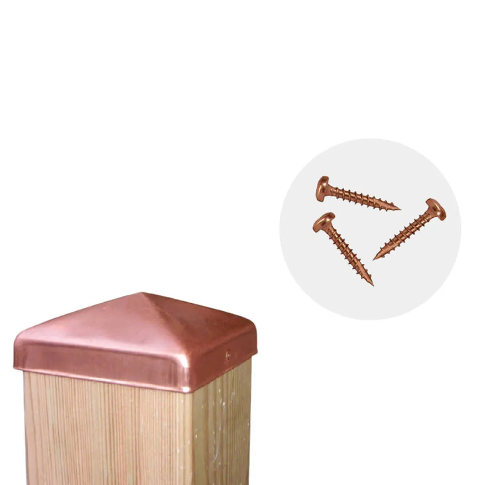 Schrauben für Pfostenabdeckung, Edelstahl verkupfert – Bild 2