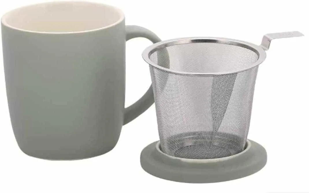 Plint Teetasse mit Sieb und Deckel Tasse Becher Keramik – Bild 2