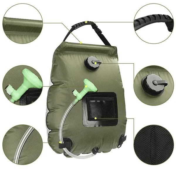 Tragbare Solarduschtasche für Camping – Bild 4