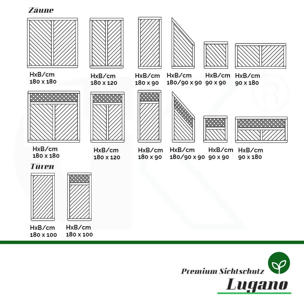 Sichtschutzzaun Lugano, Fichte KDI – Bild 2