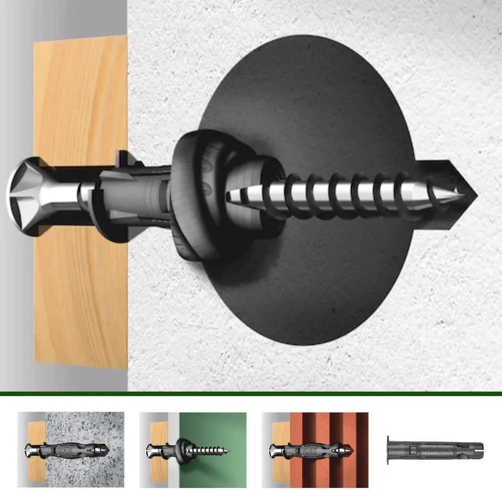 Profi Allzweck-Dübel mit Kragen, Kunststoff – Bild 2