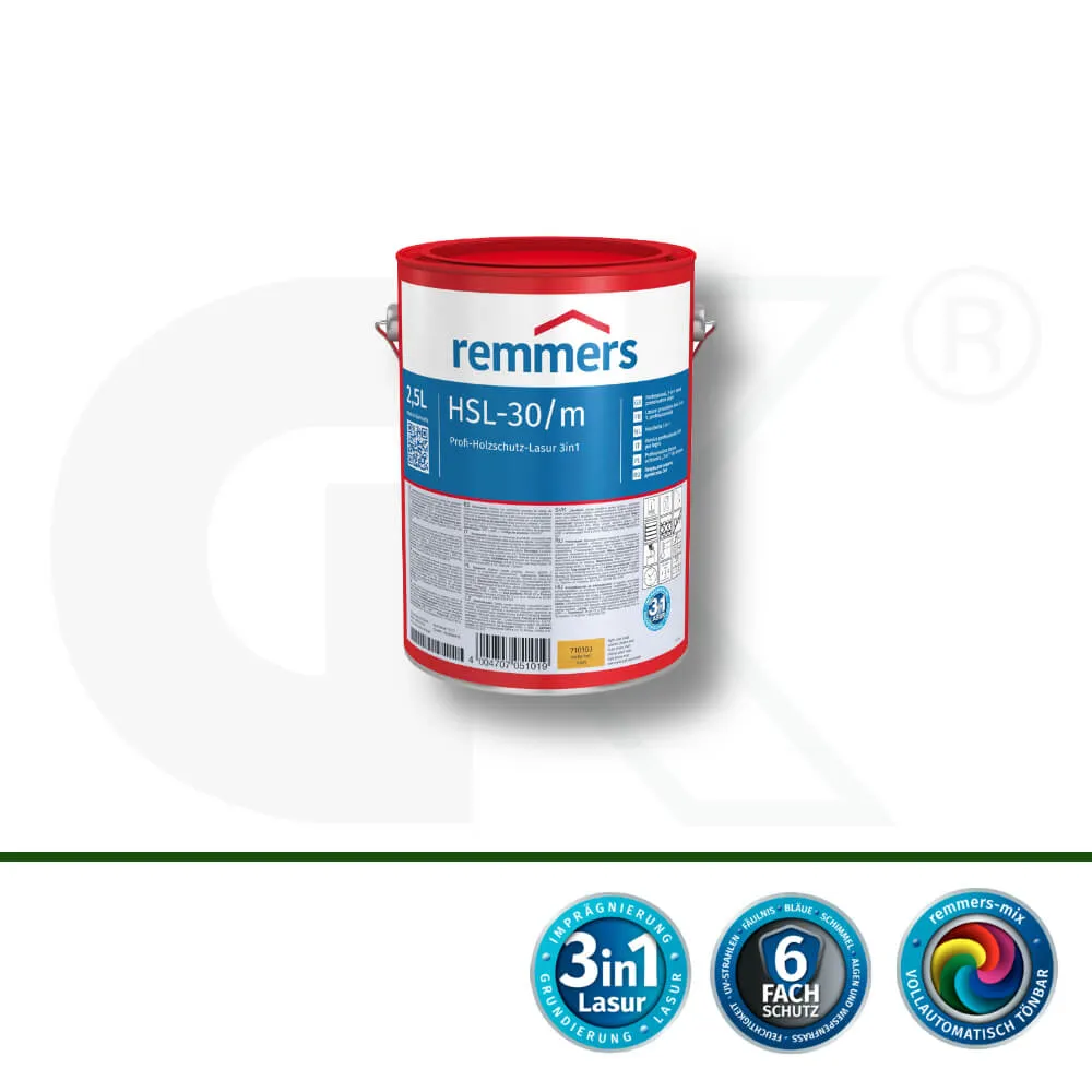 Remmers HSL-30/m-Profi-Holzschutz-Lasur, 2,50 Ltr.