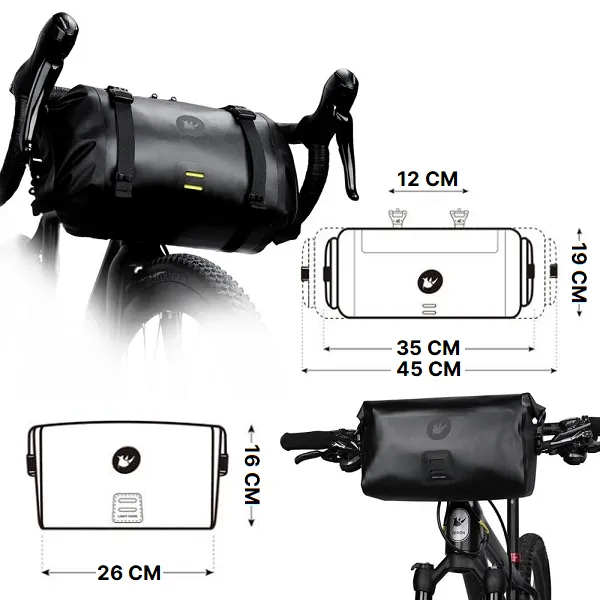 Wasserdichte Fahrradlenkertasche – Bild 4