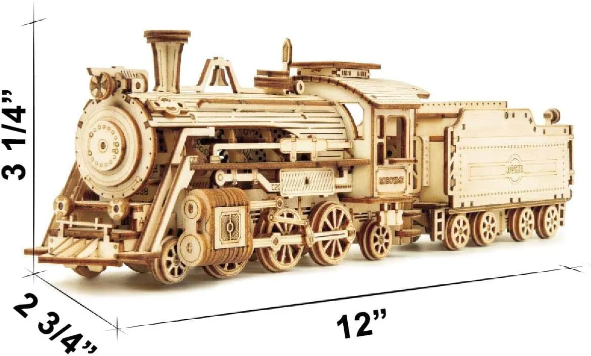 Robotime Zug 3D Holz Puzzle Prime Steam Express – Bild 3