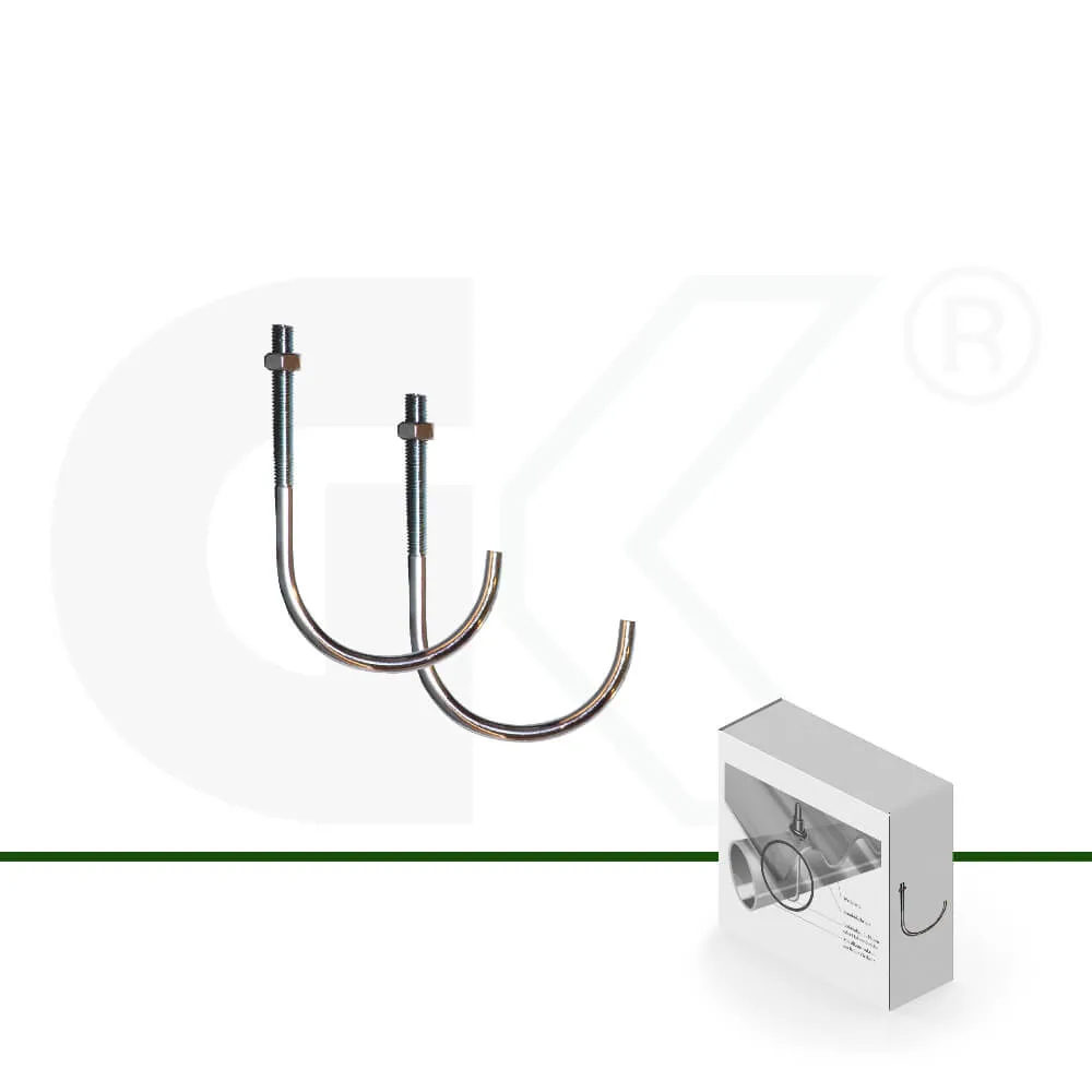 Rohrhaken M6 mit Mutter, für Profil 70/18 und 76/18