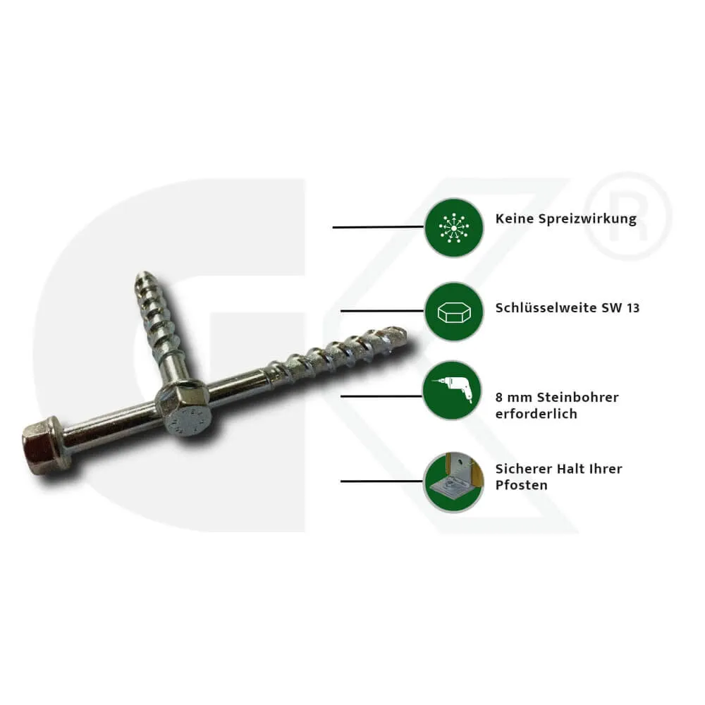 Schraubanker WS-A / Betonschraube, Stahl verzinkt – Bild 2
