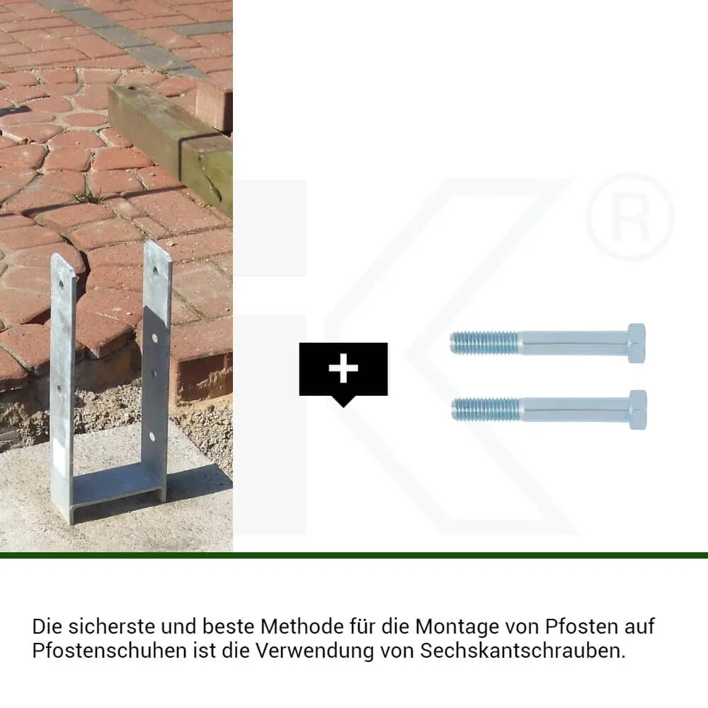 Sechskantschraube mit Mutter, Stahl verzinkt – Bild 2