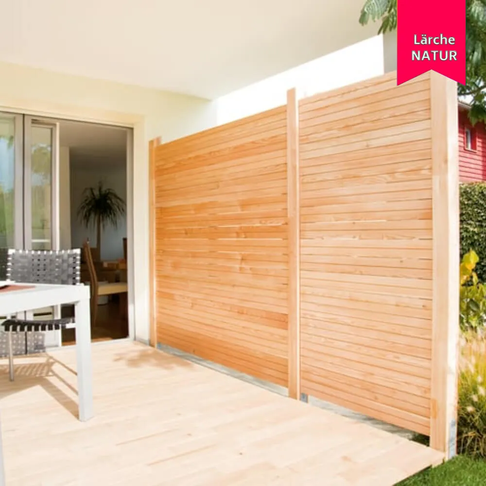 Sichtschutzelement Cubus, Hochgebirgslärche – Bild 9