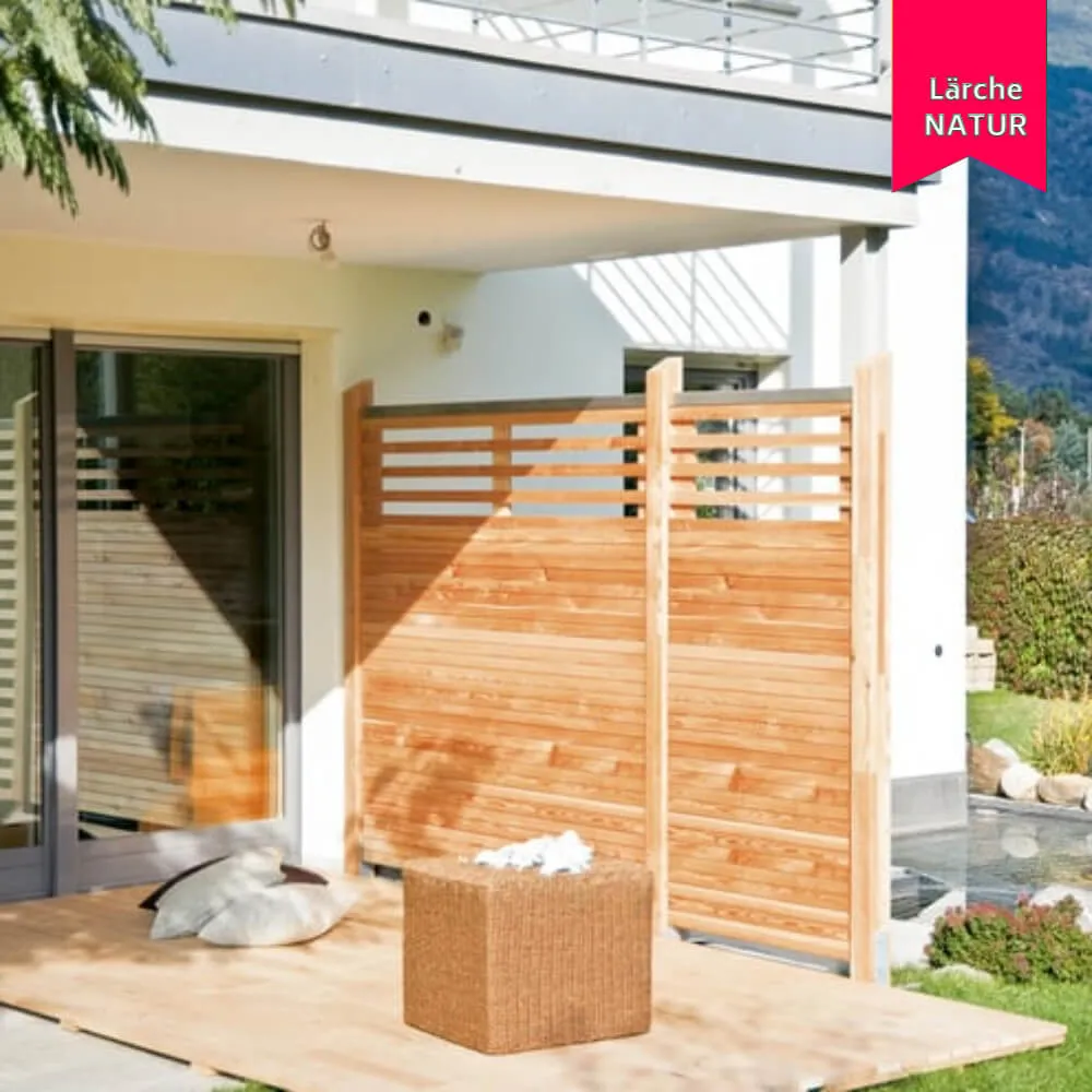 Sichtschutzelement Cubus, Hochgebirgslärche – Bild 5