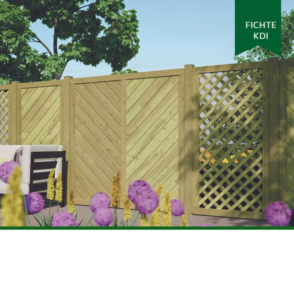 Sichtschutzzaun Lugano, Fichte KDI