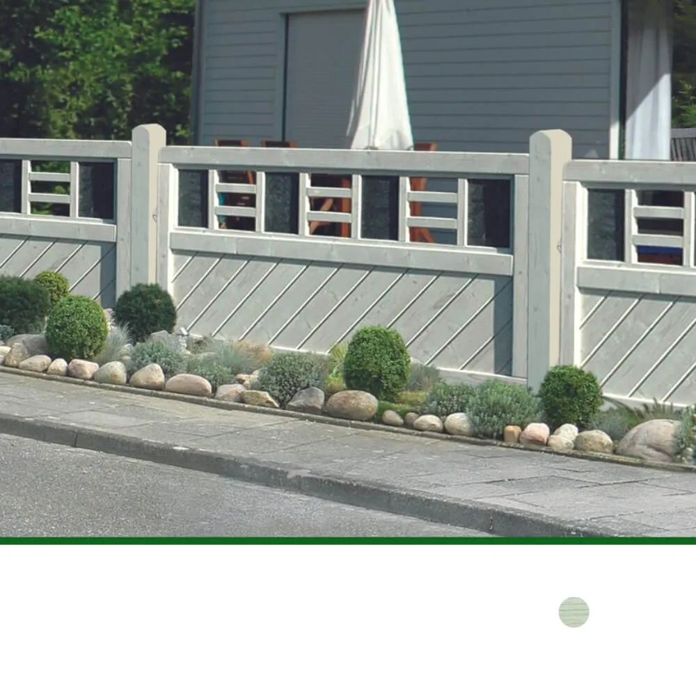 Sichtschutzzaun Linea, Fichte lasiert – Bild 4