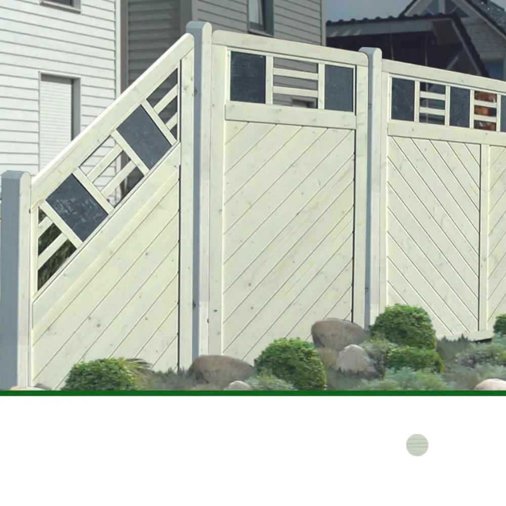 Sichtschutzzaun Linea, Fichte lasiert – Bild 3