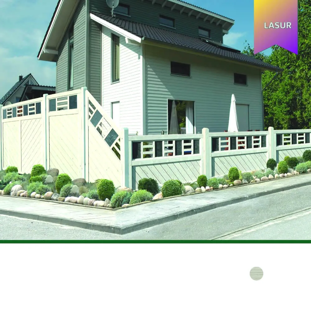 Sichtschutzzaun Linea, Fichte lasiert