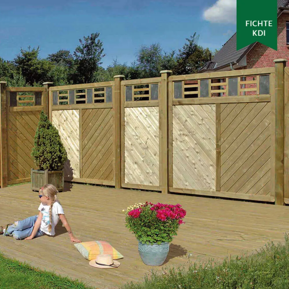 Sichtschutzzaun Linea, Fichte KDI – Bild 4