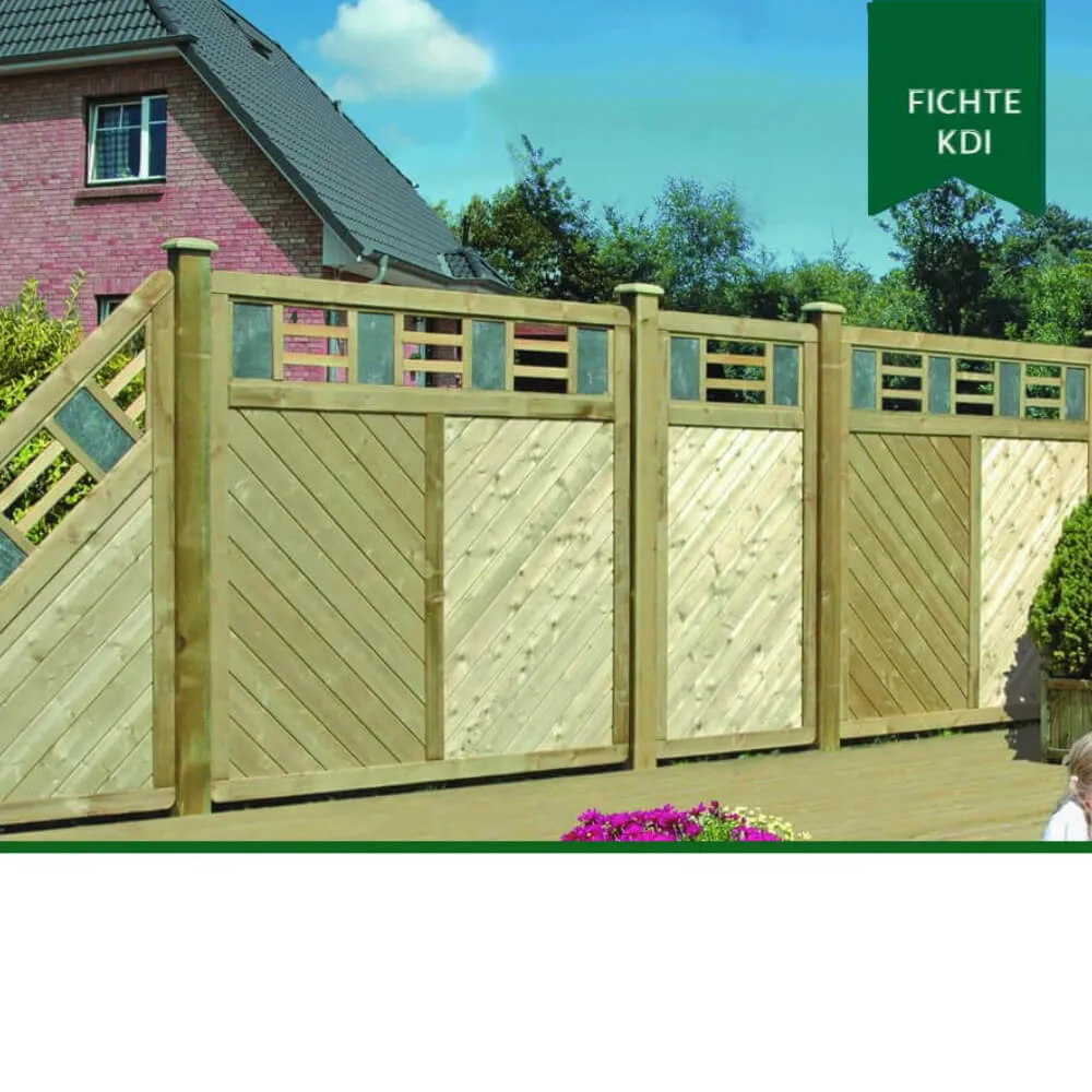 Sichtschutzzaun Linea, Fichte KDI