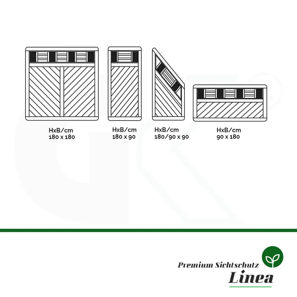 Sichtschutzzaun Linea, Fichte KDI – Bild 2