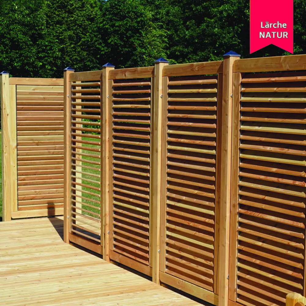 Jalousiezaun Limone, europäische Lärche – Bild 4