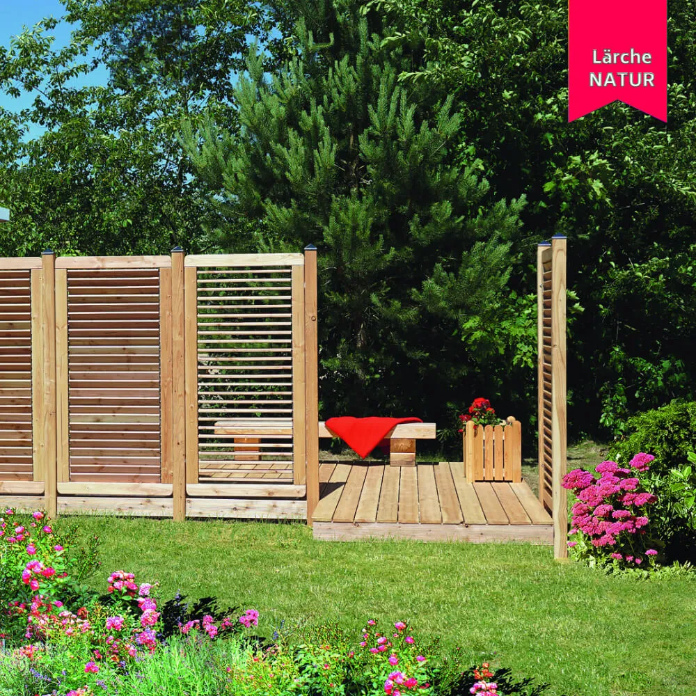 Jalousiezaun Limone, europäische Lärche – Bild 5