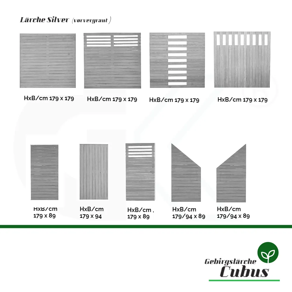Sichtschutzelement Cubus, Hochgebirgslärche – Bild 3